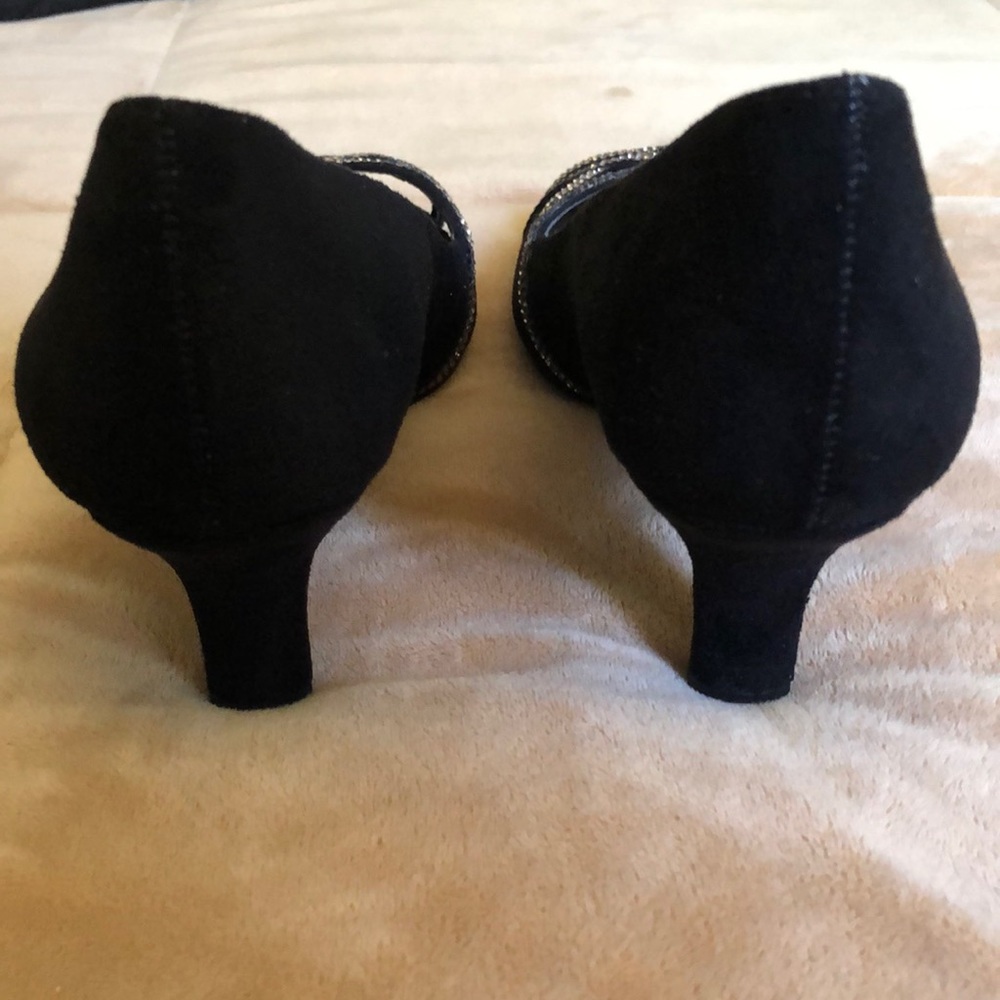 Rhinestone Open Toe Pump (Euc) - image 2